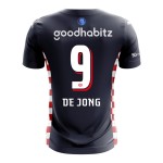 Günstige Fußballtrikots PSV Eindhoven De Jong 9 Auswärtstrikot 2025-26 Kurzarm